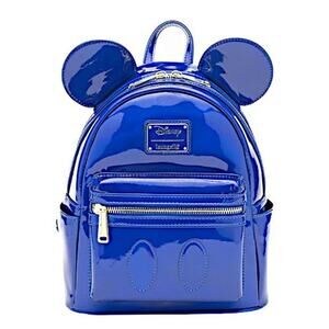 Loungefly Mickey Mouse Sapphire Holographic Mini Backpack | NWT
